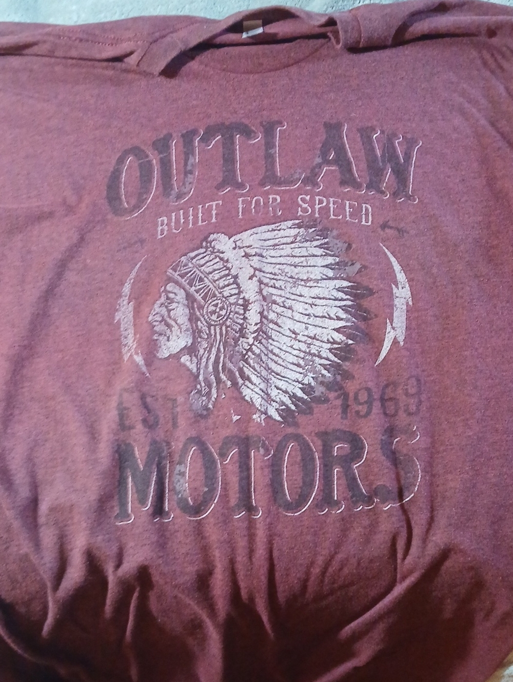 American Apparel Burgundy Outlaw Graphic Tee